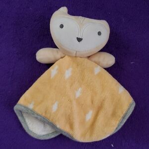 CLOUD ISLAND Orange Fox Baby Security Bath Plush Wash Cloth Terrycloth Lovey 9"